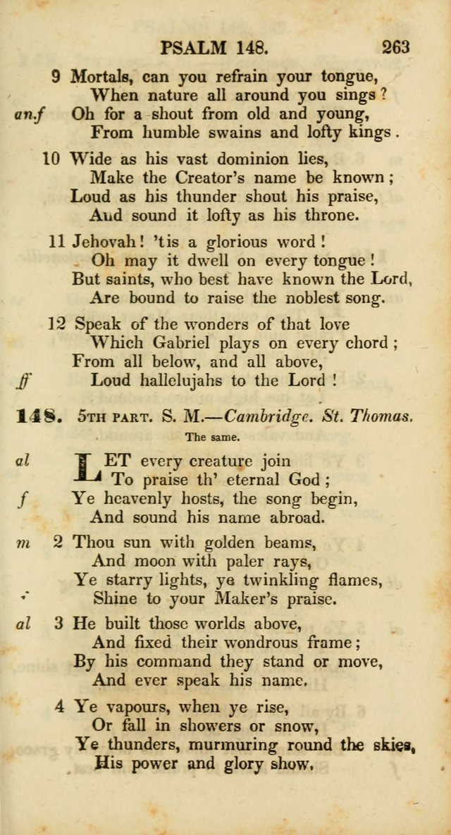 Psalms and Hymns, Adapted to Public Worship: and approved by the General Assembly of the Presbyterian Church in the United States of America: the latter being arranged according to subjects... page 263
