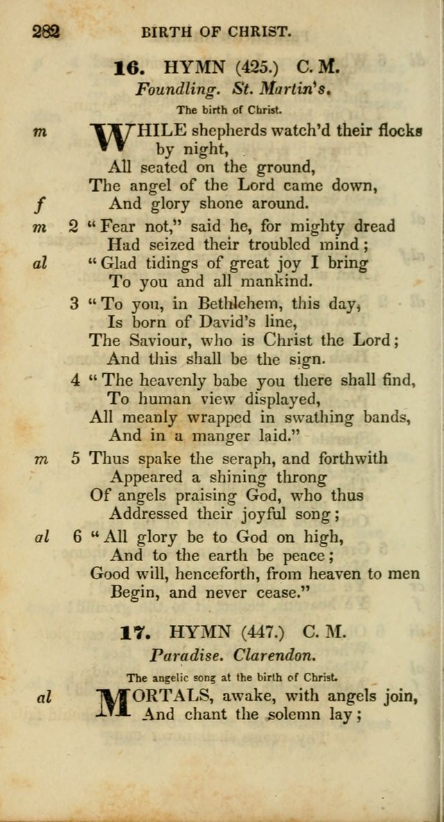 Psalms and Hymns, Adapted to Public Worship: and approved by the General Assembly of the Presbyterian Church in the United States of America: the latter being arranged according to subjects... page 282