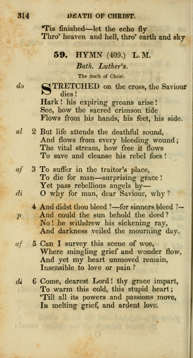 Psalms and Hymns, Adapted to Public Worship: and approved by the General Assembly of the Presbyterian Church in the United States of America: the latter being arranged according to subjects... page 314
