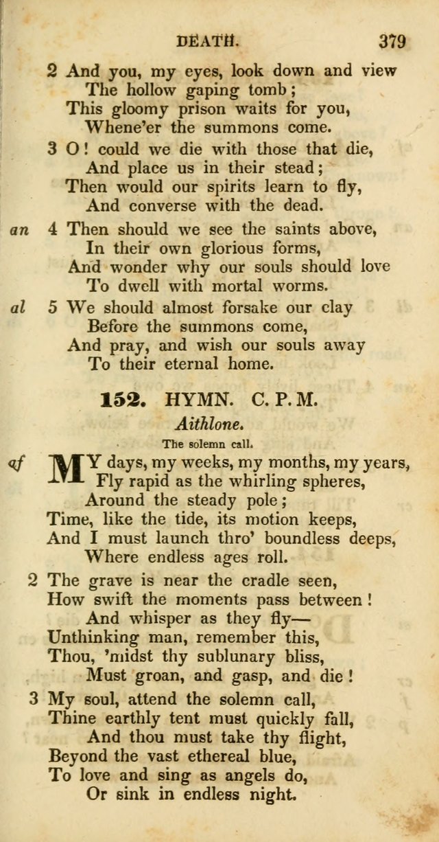 Psalms and Hymns, Adapted to Public Worship: and approved by the General Assembly of the Presbyterian Church in the United States of America: the latter being arranged according to subjects... page 379