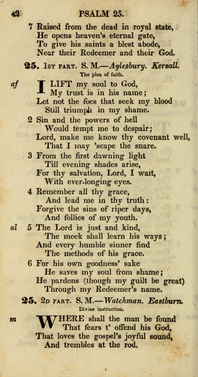 Psalms and Hymns, Adapted to Public Worship: and approved by the General Assembly of the Presbyterian Church in the United States of America: the latter being arranged according to subjects... page 42