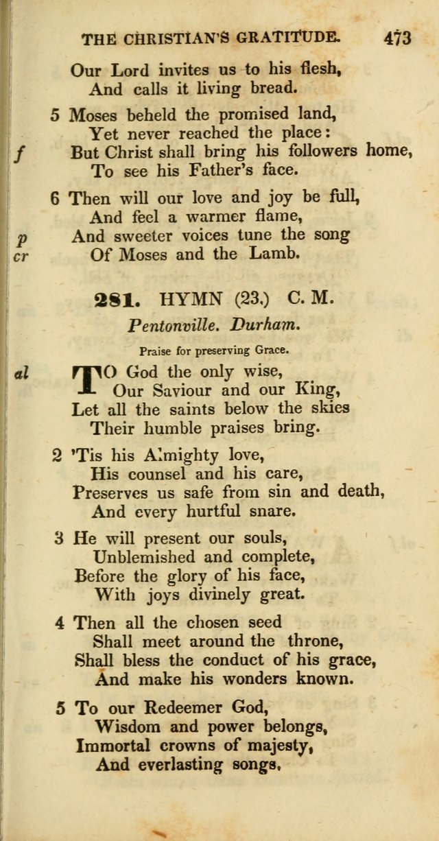 Psalms and Hymns, Adapted to Public Worship: and approved by the General Assembly of the Presbyterian Church in the United States of America: the latter being arranged according to subjects... page 475