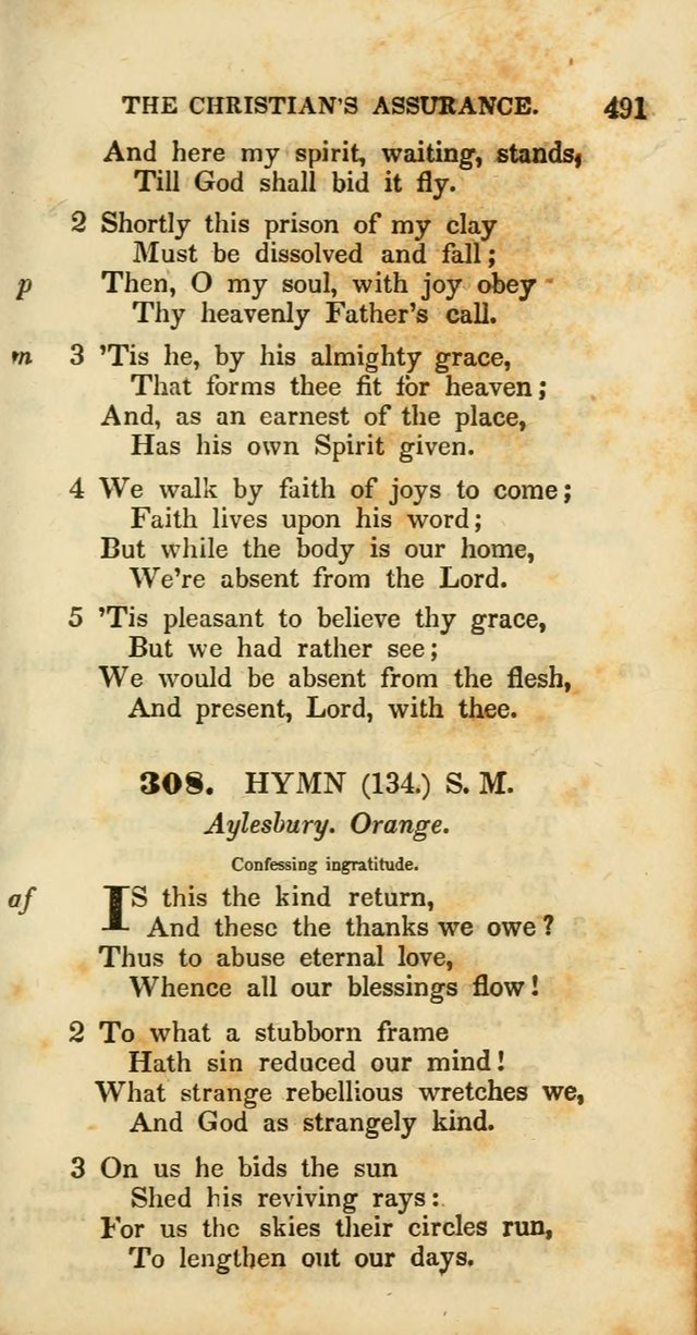 Psalms and Hymns, Adapted to Public Worship: and approved by the General Assembly of the Presbyterian Church in the United States of America: the latter being arranged according to subjects... page 493