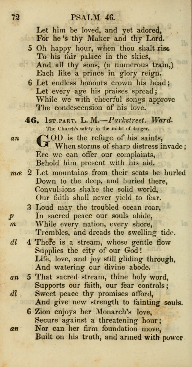 Psalms and Hymns, Adapted to Public Worship: and approved by the General Assembly of the Presbyterian Church in the United States of America: the latter being arranged according to subjects... page 72