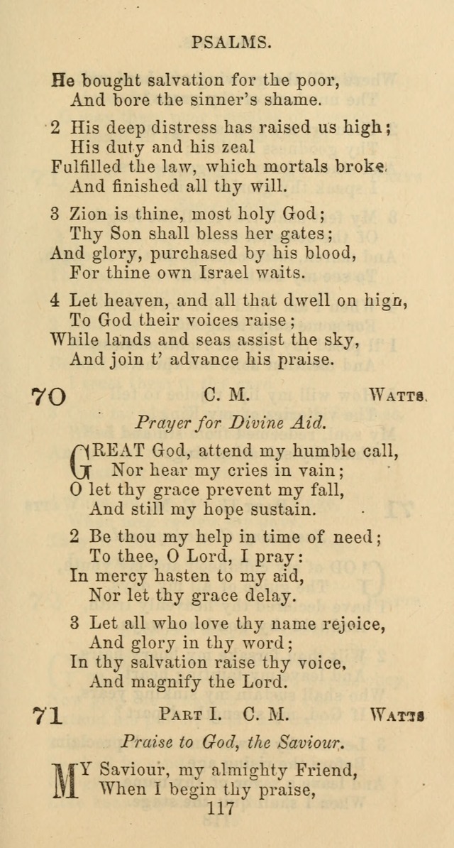 Psalms and Hymns: adapted to social, private and public worship in the Cumberland Presbyterian Chruch page 117