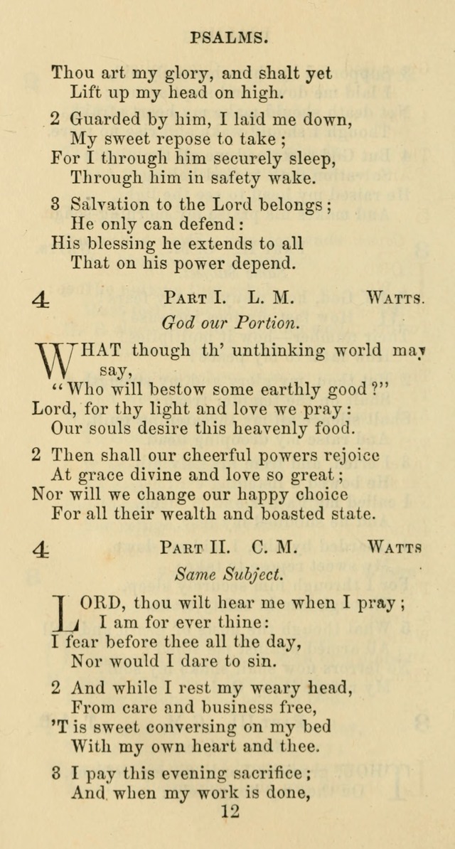 Psalms and Hymns: adapted to social, private and public worship in the Cumberland Presbyterian Chruch page 12