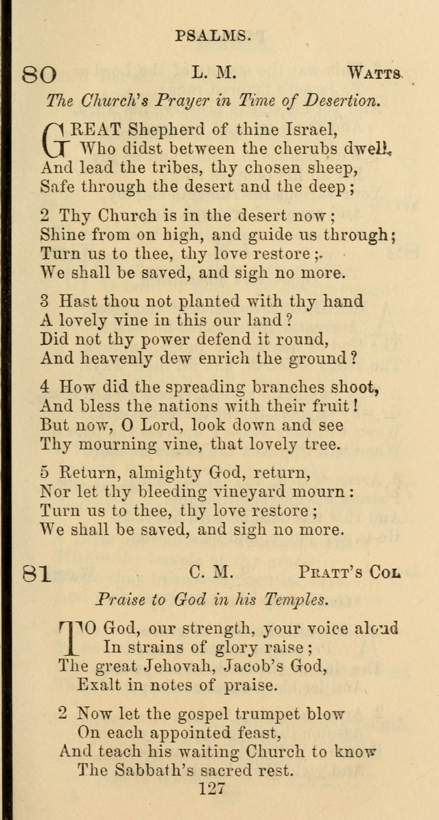 Psalms and Hymns: adapted to social, private and public worship in the Cumberland Presbyterian Chruch page 127