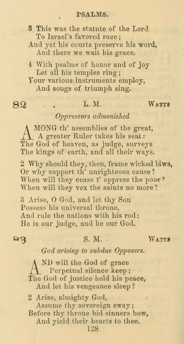 Psalms and Hymns: adapted to social, private and public worship in the Cumberland Presbyterian Chruch page 128