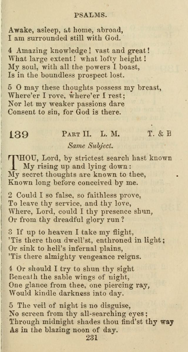 Psalms and Hymns: adapted to social, private and public worship in the Cumberland Presbyterian Chruch page 231