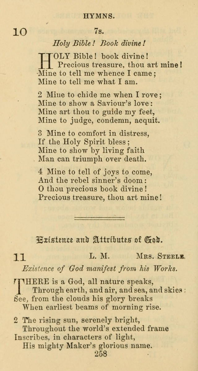 Psalms and Hymns: adapted to social, private and public worship in the Cumberland Presbyterian Chruch page 258