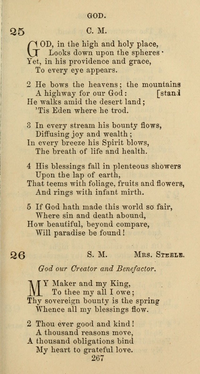 Psalms and Hymns: adapted to social, private and public worship in the Cumberland Presbyterian Chruch page 267