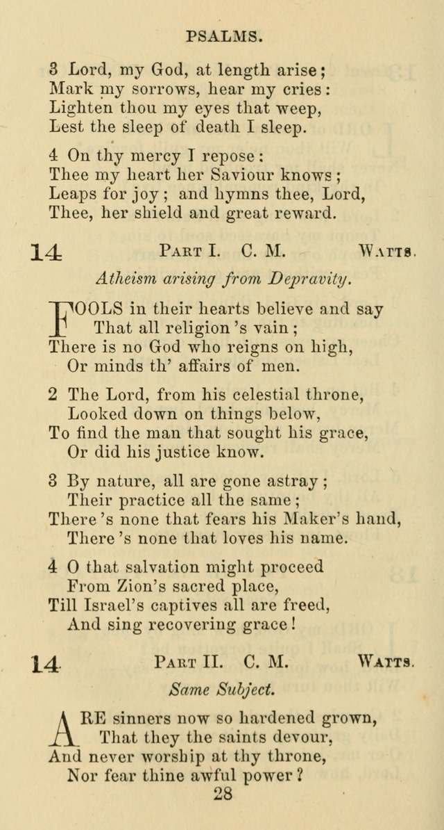 Psalms and Hymns: adapted to social, private and public worship in the Cumberland Presbyterian Chruch page 28