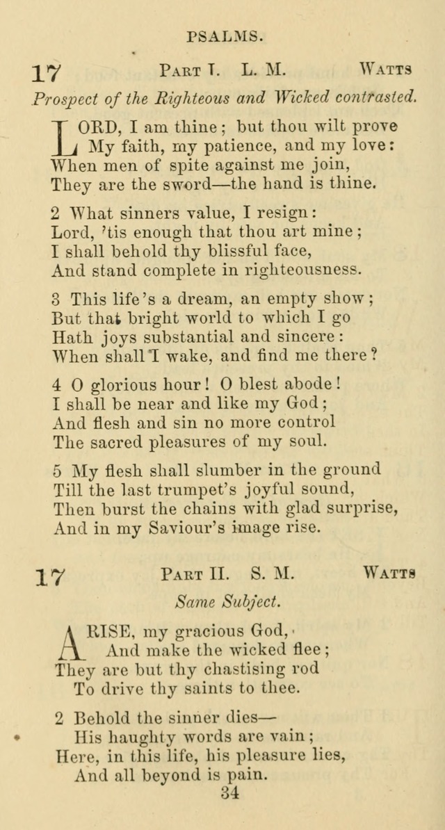 Psalms and Hymns: adapted to social, private and public worship in the Cumberland Presbyterian Chruch page 34
