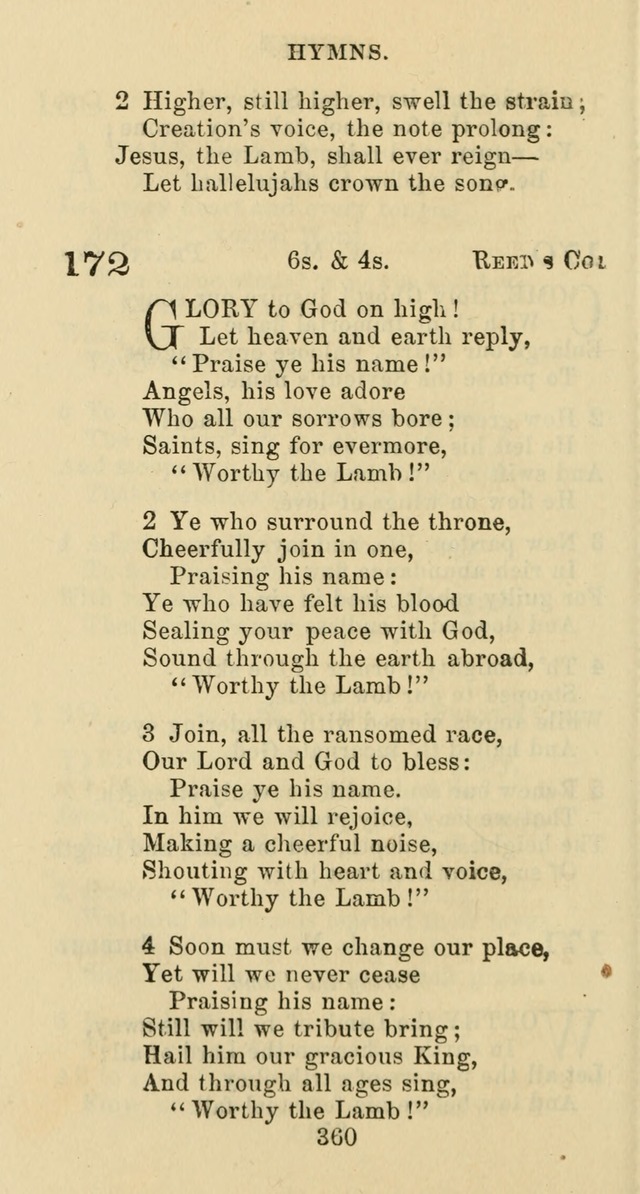 Psalms and Hymns: adapted to social, private and public worship in the Cumberland Presbyterian Chruch page 360