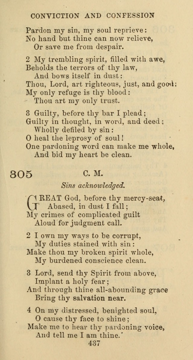 Psalms and Hymns: adapted to social, private and public worship in the Cumberland Presbyterian Chruch page 437