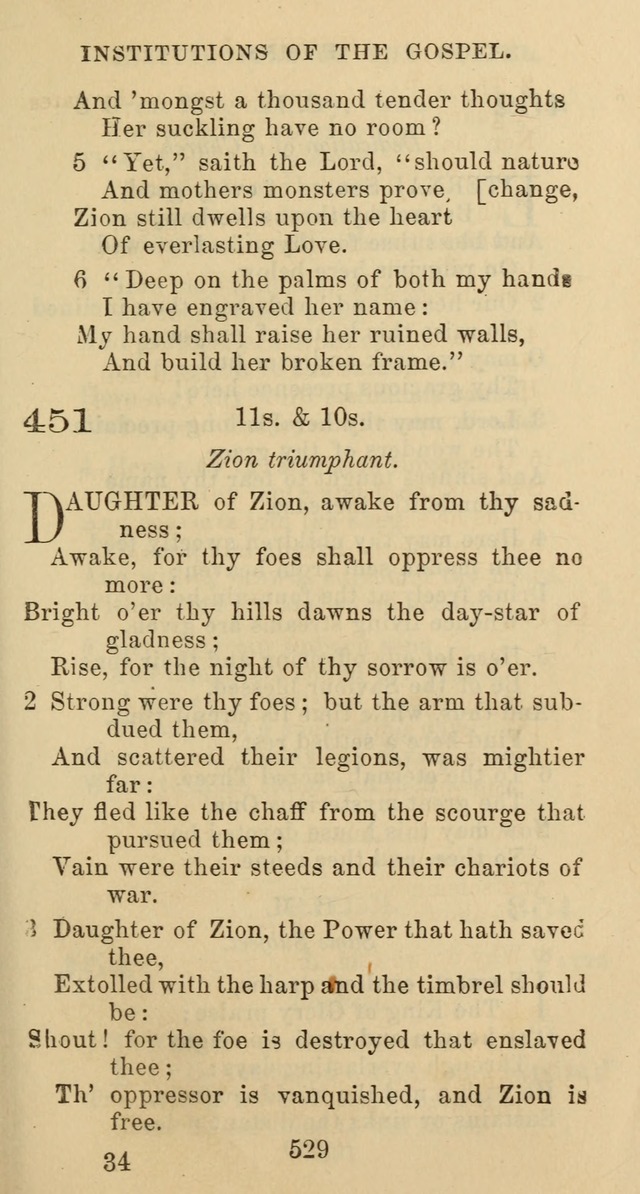 Psalms and Hymns: adapted to social, private and public worship in the Cumberland Presbyterian Chruch page 529