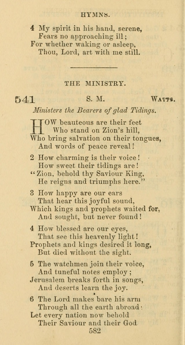 Psalms and Hymns: adapted to social, private and public worship in the Cumberland Presbyterian Chruch page 582