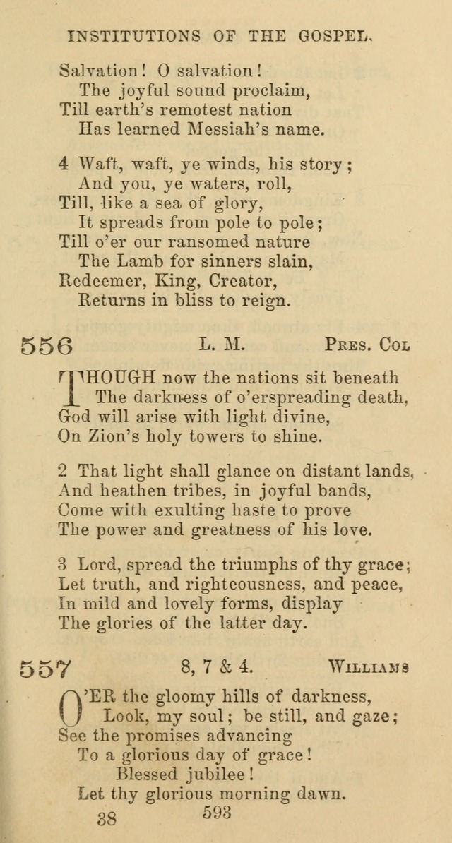 Psalms and Hymns: adapted to social, private and public worship in the Cumberland Presbyterian Chruch page 593