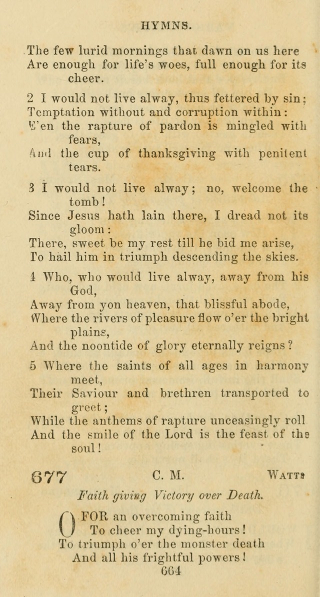 Psalms and Hymns: adapted to social, private and public worship in the Cumberland Presbyterian Chruch page 664