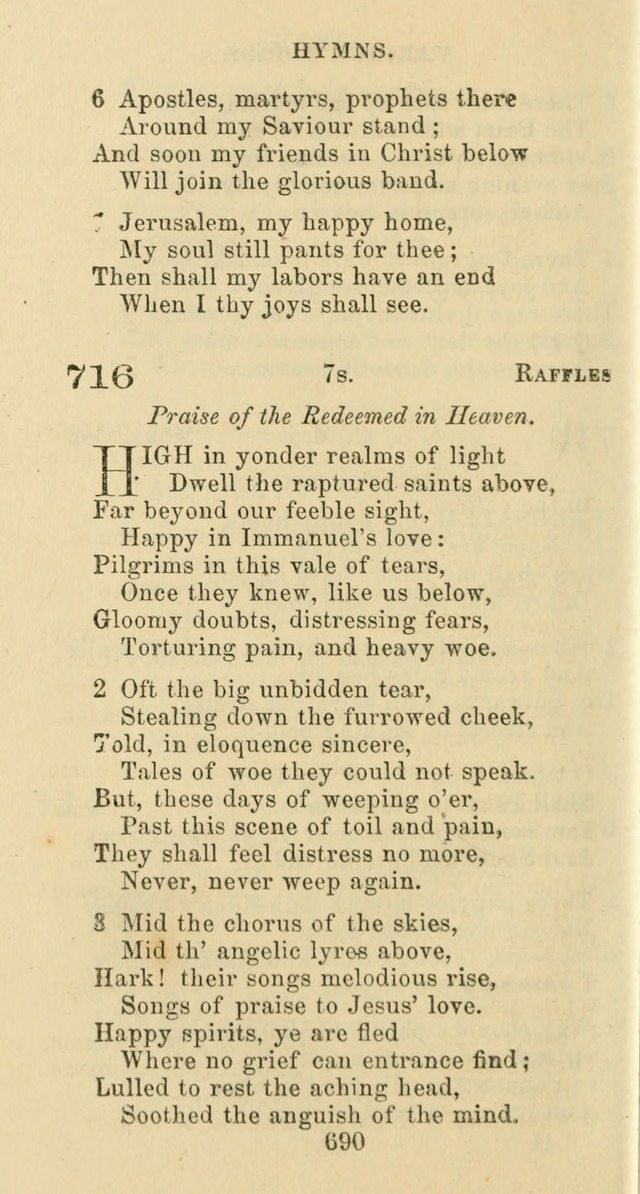Psalms and Hymns: adapted to social, private and public worship in the Cumberland Presbyterian Chruch page 690