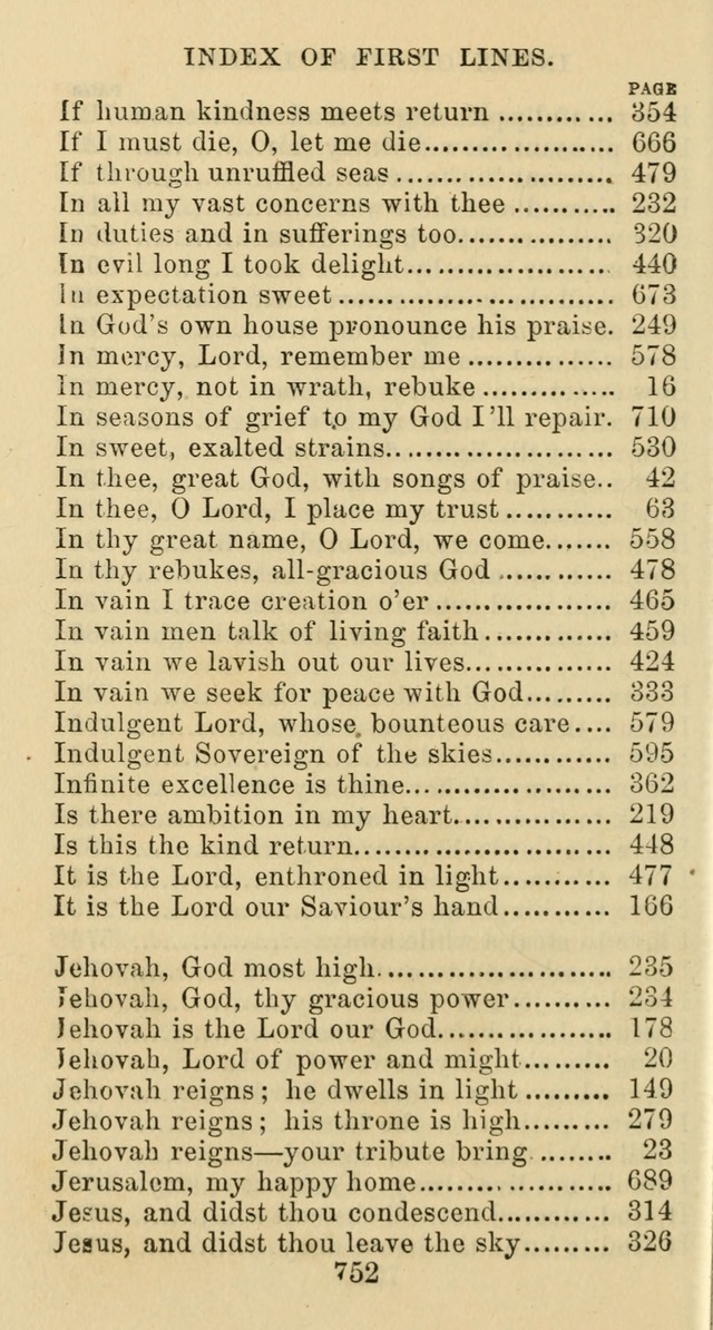 Psalms and Hymns: adapted to social, private and public worship in the Cumberland Presbyterian Chruch page 752