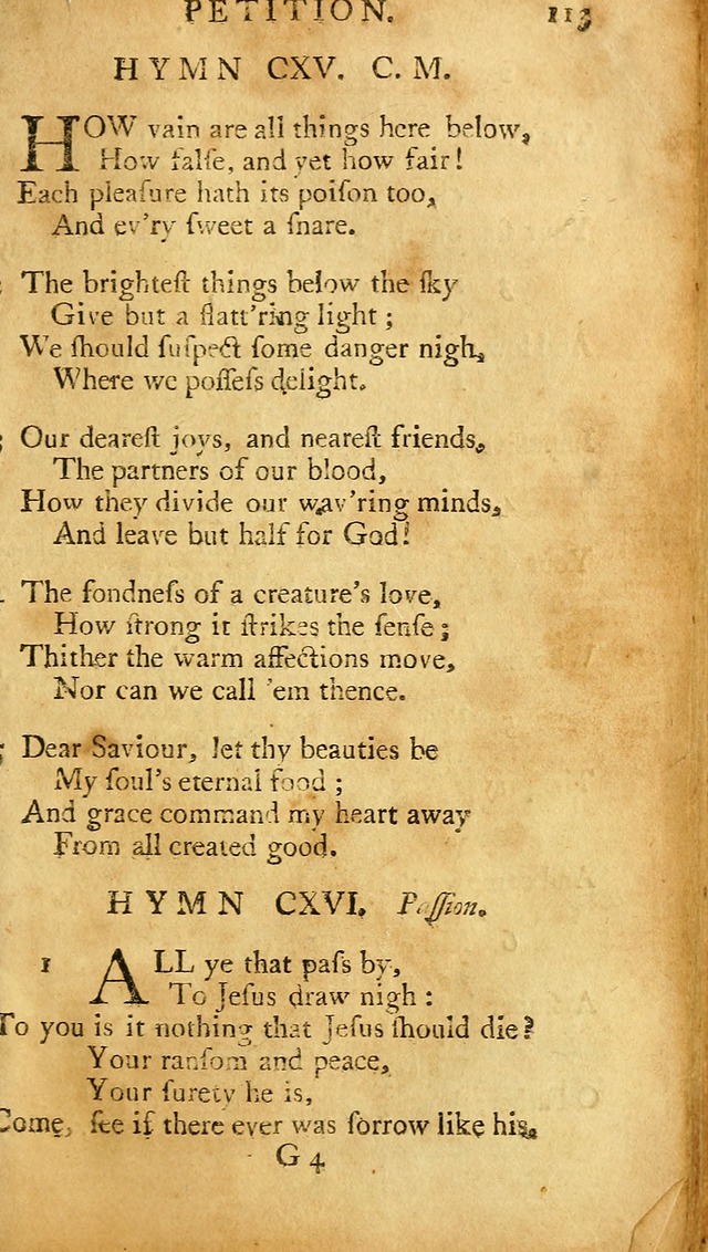 A Pocket hymn-book, designed as a constant companion for the pious: collected from various authors (11th ed.) page 113