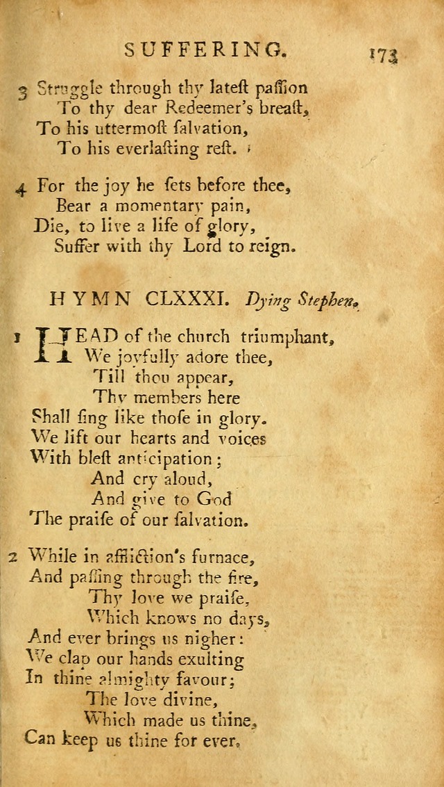 A Pocket hymn-book, designed as a constant companion for the pious: collected from various authors (11th ed.) page 173