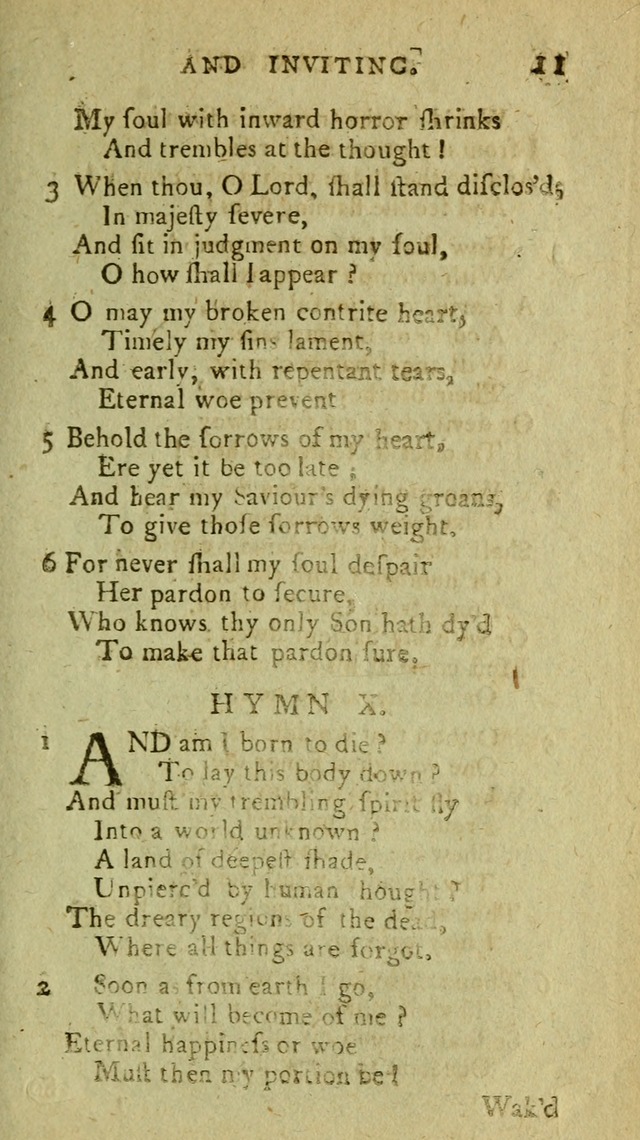 A Pocket Hymn Book: designed as a constant companion for the pious, collected from various authors (9th ed.) page 11