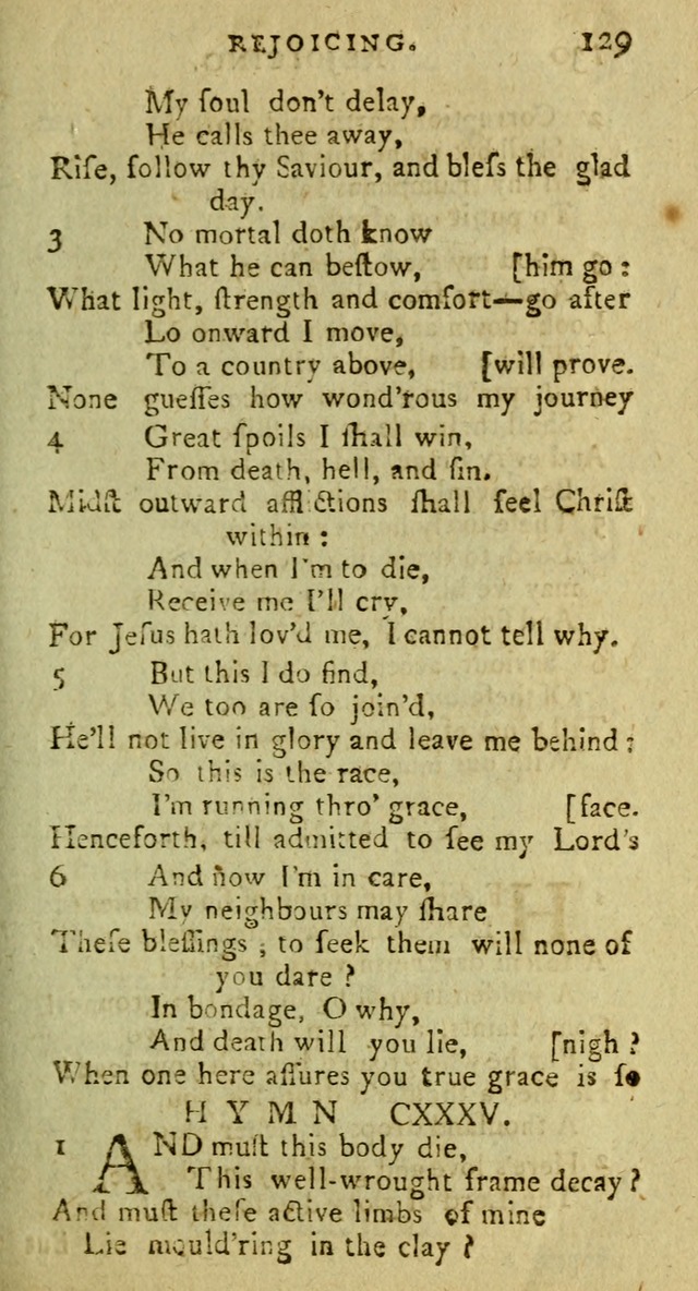 A Pocket Hymn Book: designed as a constant companion for the pious, collected from various authors (9th ed.) page 129