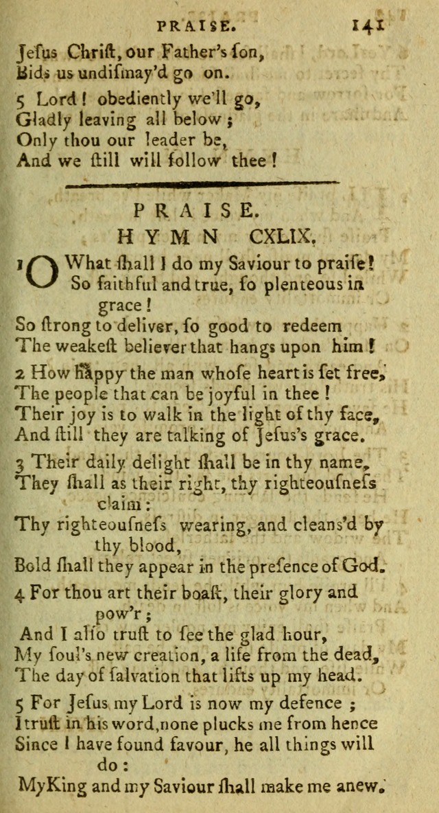 A Pocket Hymn Book: designed as a constant companion for the pious, collected from various authors (9th ed.) page 141