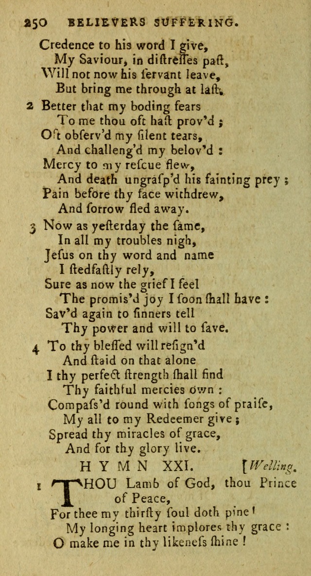A Pocket Hymn Book: designed as a constant companion for the pious, collected from various authors (9th ed.) page 250