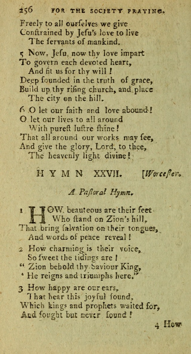A Pocket Hymn Book: designed as a constant companion for the pious, collected from various authors (9th ed.) page 256