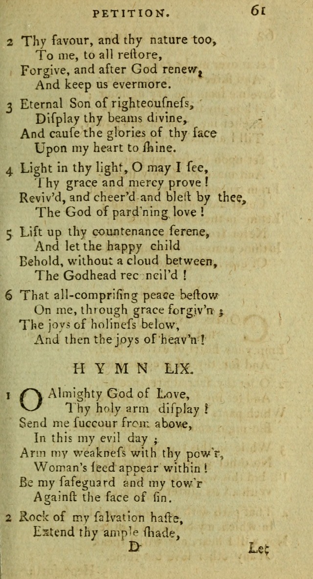 A Pocket Hymn Book: designed as a constant companion for the pious, collected from various authors (9th ed.) page 61