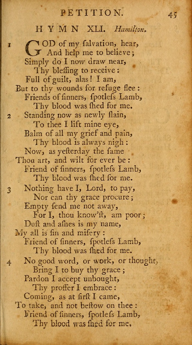A Pocket Hymn-book: designed as a constant companion for the pious, collected from various authors (18th ed.) page 47