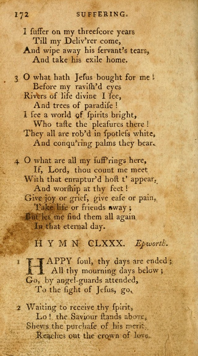 A Pocket Hymn-Book: designed as a constant companion for the pious: collected from various authors. (21st ed.) page 172