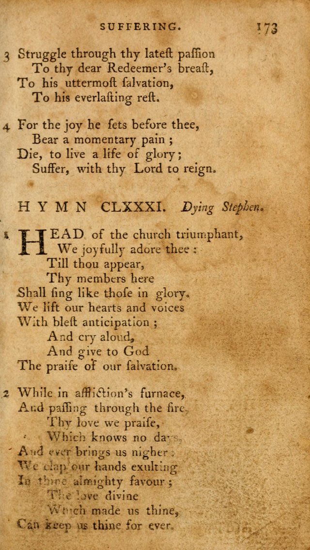 A Pocket Hymn-Book: designed as a constant companion for the pious: collected from various authors. (21st ed.) page 173