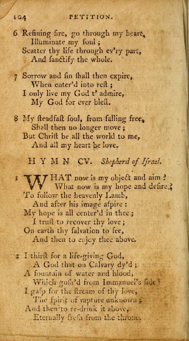 A Pocket Hymn Book, Designed as a Constant Companion for the Pious,  Collected from Various Authors. 28th ed. page 104