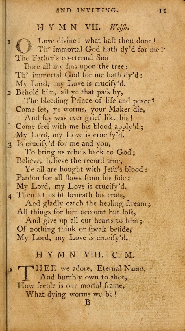 A Pocket Hymn Book, Designed as a Constant Companion for the Pious,  Collected from Various Authors. 28th ed. page 11