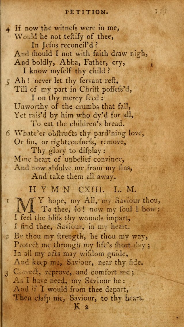 A Pocket Hymn Book, Designed as a Constant Companion for the Pious,  Collected from Various Authors. 28th ed. page 111