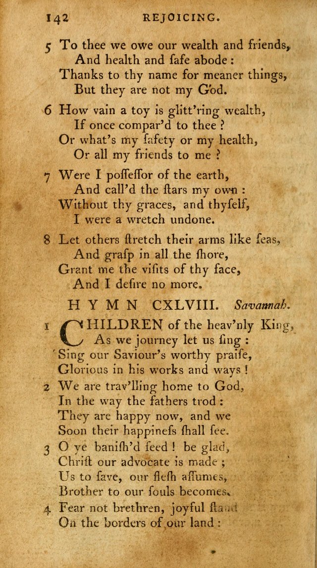 A Pocket Hymn Book, Designed as a Constant Companion for the Pious,  Collected from Various Authors. 28th ed. page 142