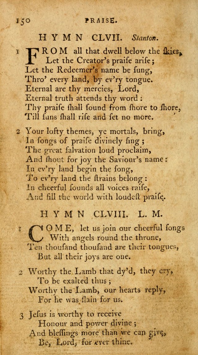A Pocket Hymn Book, Designed as a Constant Companion for the Pious,  Collected from Various Authors. 28th ed. page 150