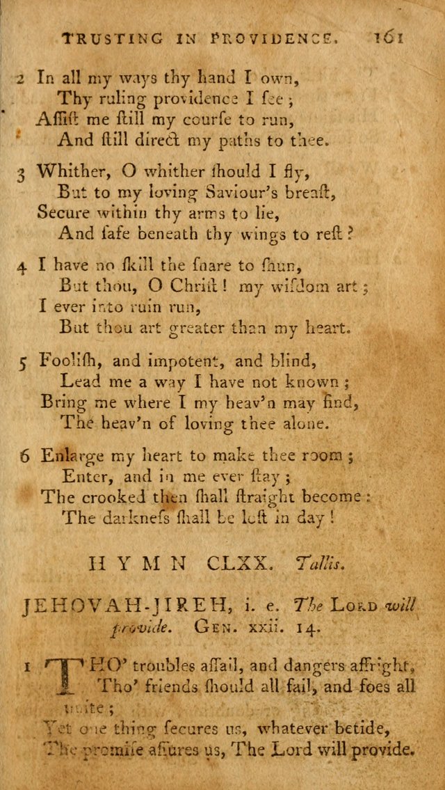 A Pocket Hymn Book, Designed as a Constant Companion for the Pious,  Collected from Various Authors. 28th ed. page 161