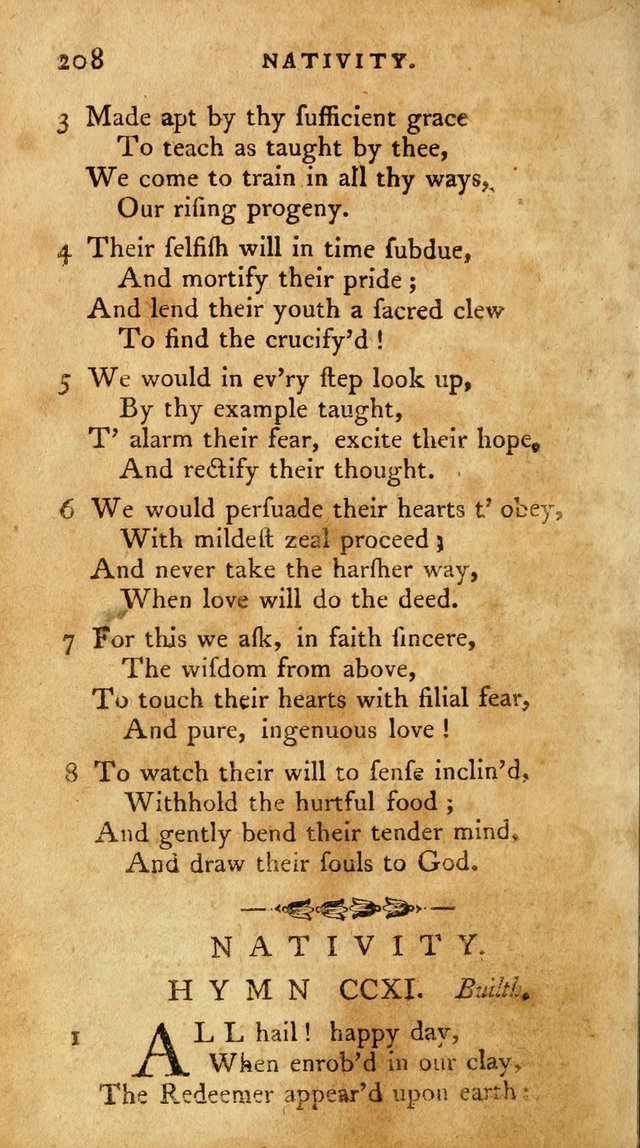A Pocket Hymn Book, Designed as a Constant Companion for the Pious,  Collected from Various Authors. 28th ed. page 208