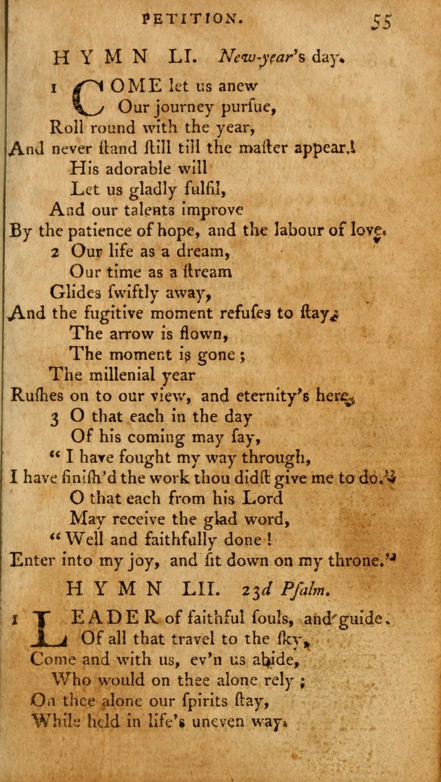A Pocket Hymn Book, Designed as a Constant Companion for the Pious,  Collected from Various Authors. 28th ed. page 55