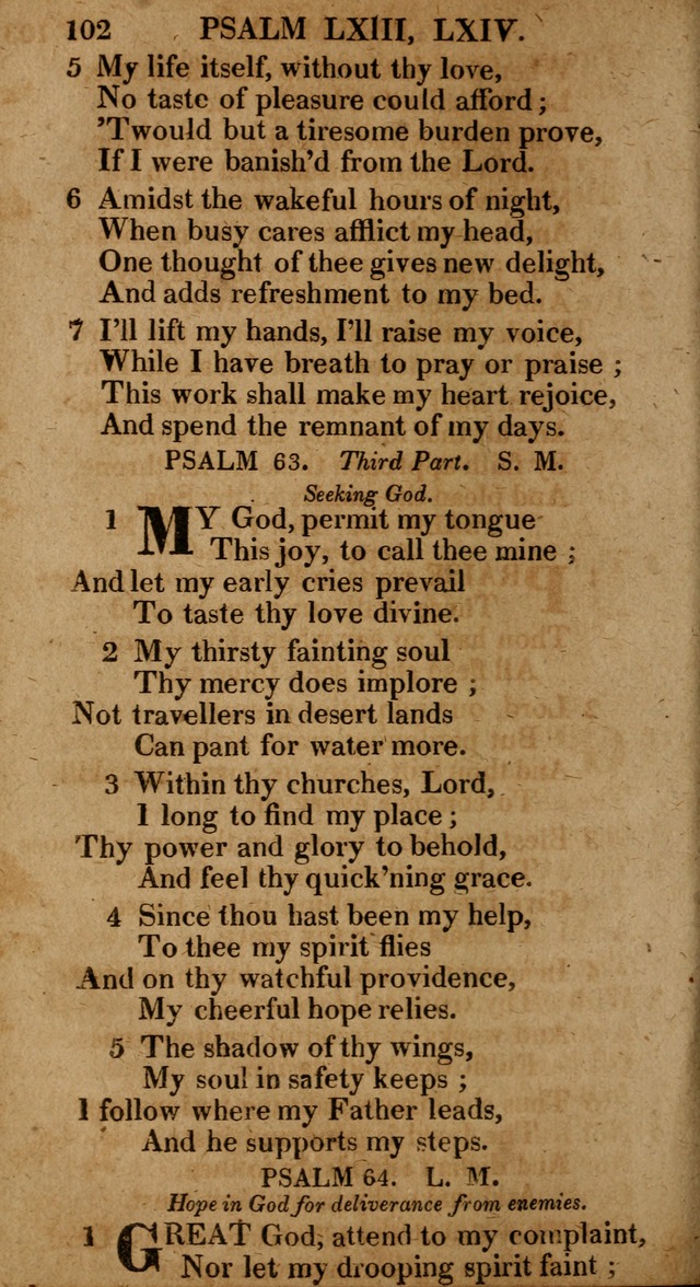 The Psalms and Hymns: with the catechism, confession of faith and liturgy of the Reformed Dutch Church in North America page 102