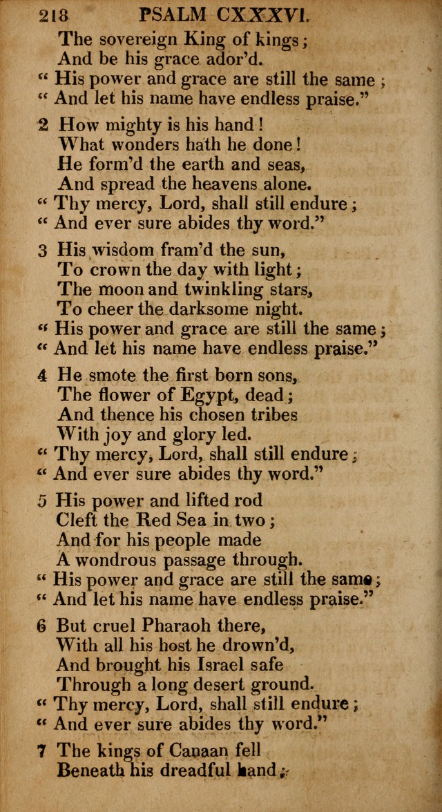 The Psalms and Hymns: with the catechism, confession of faith and liturgy of the Reformed Dutch Church in North America page 218