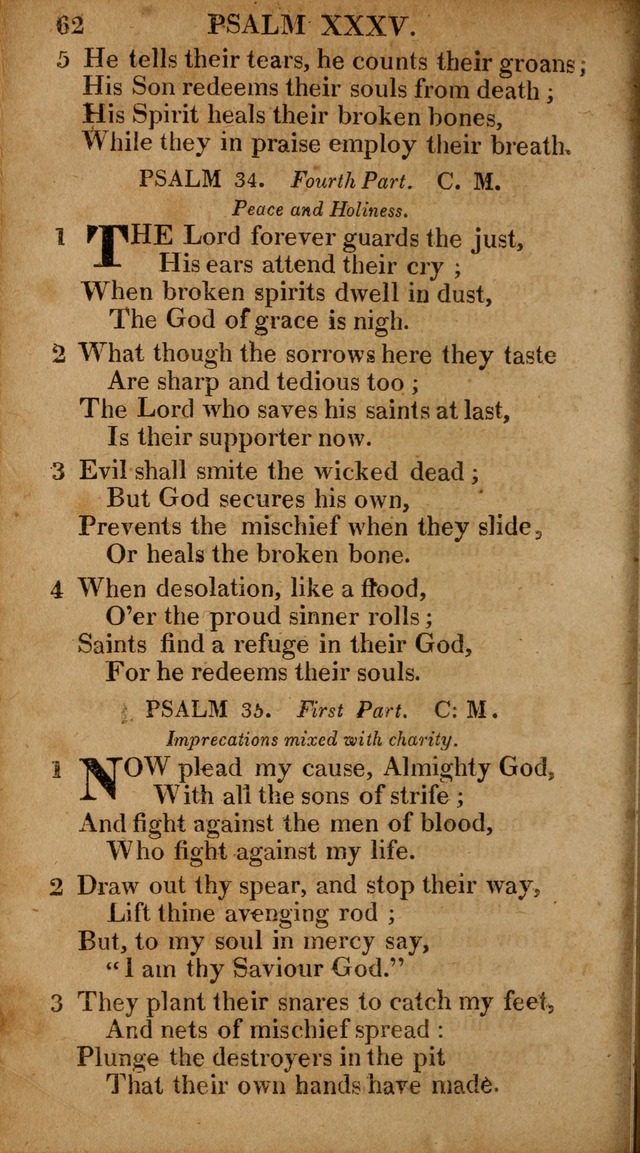 The Psalms and Hymns: with the catechism, confession of faith and liturgy of the Reformed Dutch Church in North America page 62