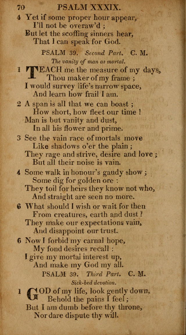 The Psalms and Hymns: with the catechism, confession of faith and liturgy of the Reformed Dutch Church in North America page 70
