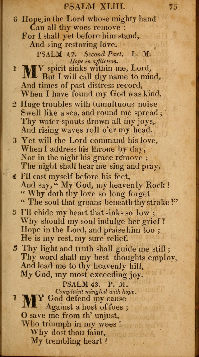 The Psalms and Hymns: with the catechism, confession of faith and liturgy of the Reformed Dutch Church in North America page 75
