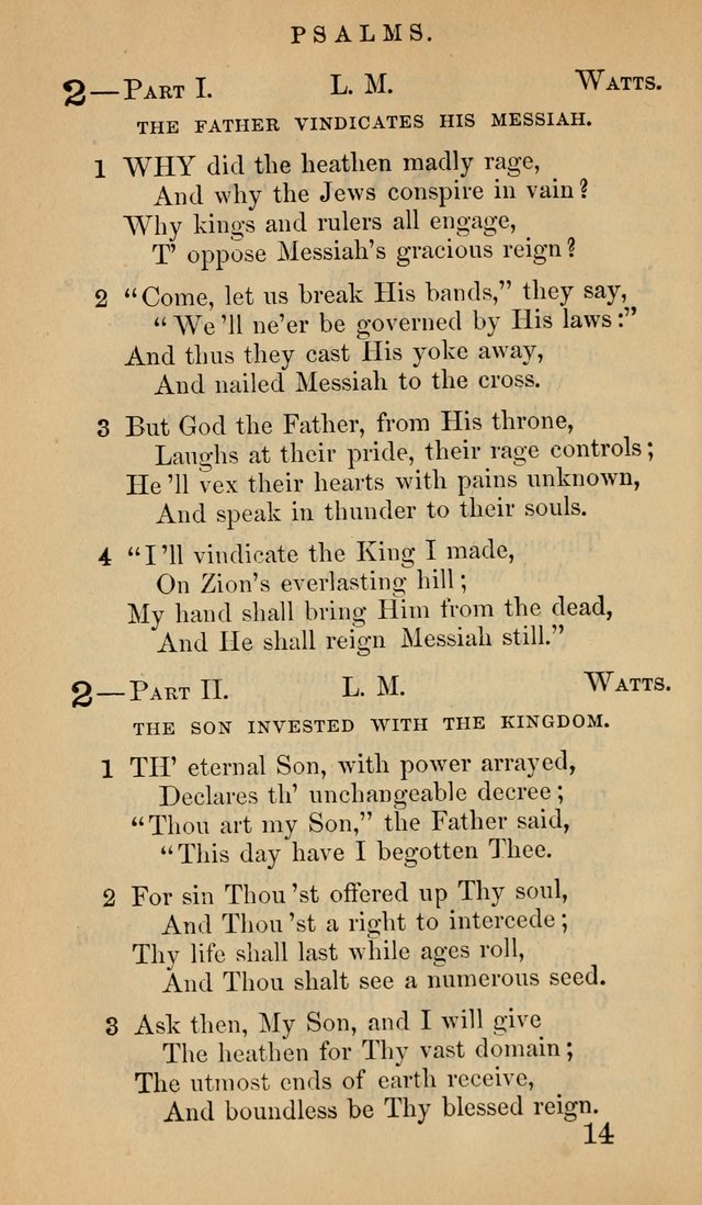 The Psalms and Hymns, with the Doctrinal Standards and Liturgy of the Reformed Protestant Dutch Church in North America page 22